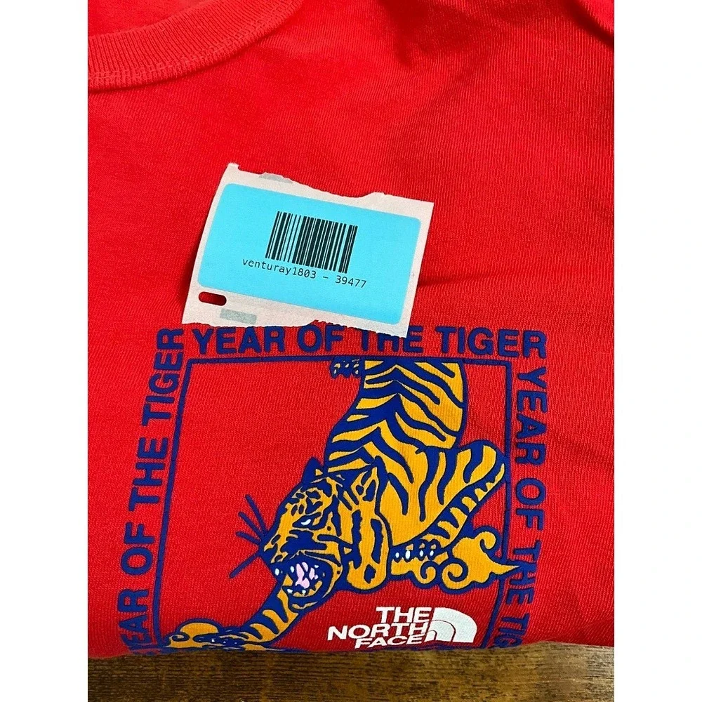 The North Face Red Year of the Tiger Long Sleeve T Shirt‎ Men's Size XL